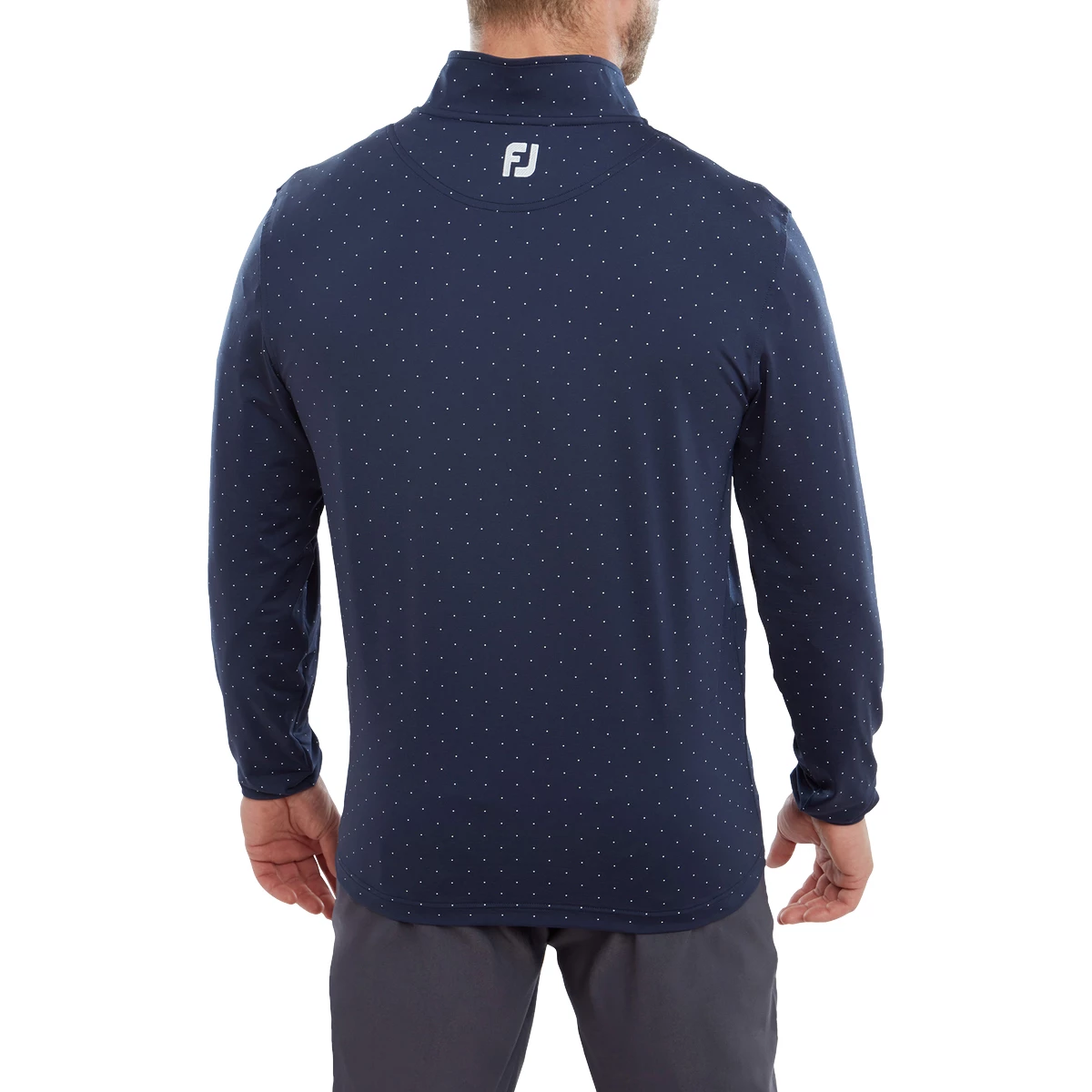 FootJoy EU Pin Dot Print Chill-Out Mens Golf Pullover - Image 3