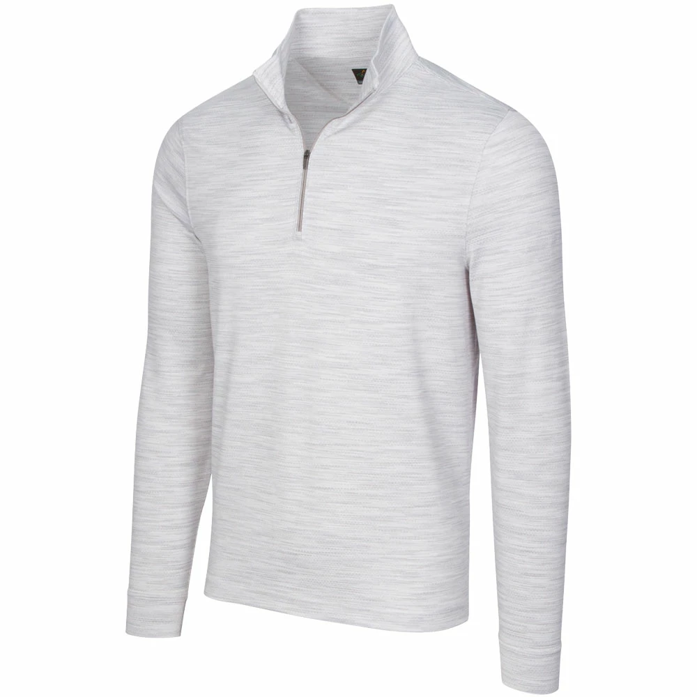 Greg Norman Heathered Mesh Stretch 1/4 Zip Mock Mens Pullover