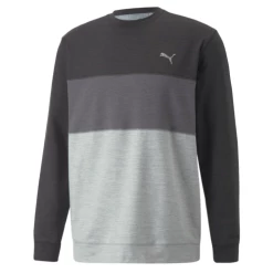 Puma Cloudspun Colorblock Crewneck Sweater Black/High Rise