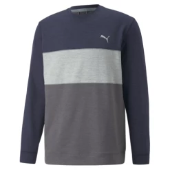Puma Cloudspun Colorblock Crewneck Sweater Navy/Grey