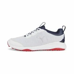 Puma Fusion Pro Mens Golf Shoes White/Blue/Red
