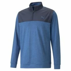 Puma Cloudspun Colorblock 1/4 Zip Sweater Navy/Blue
