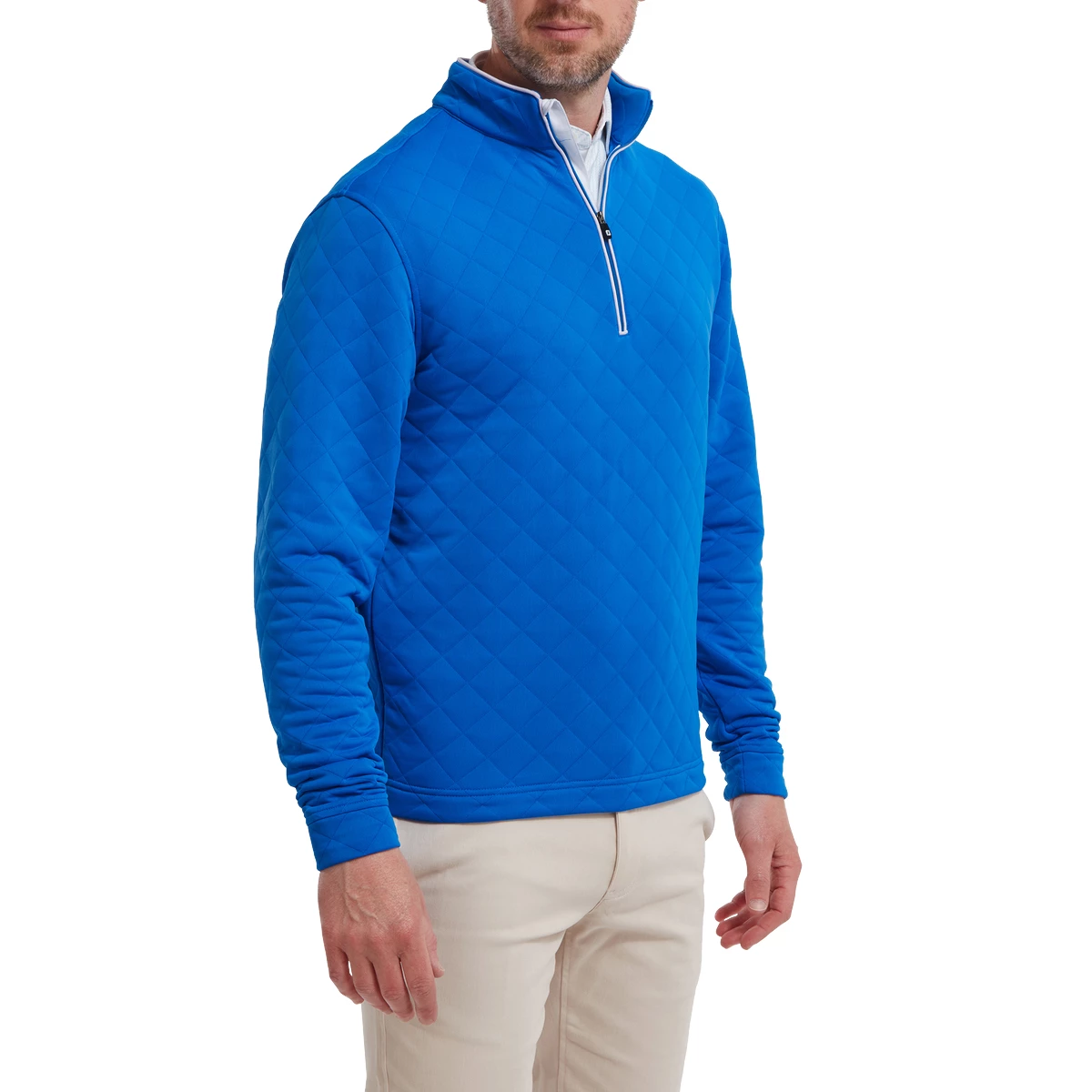 FootJoy Mens Diamond Jacquard Chill-Out Golf Mid-Layer Pullover - Image 3