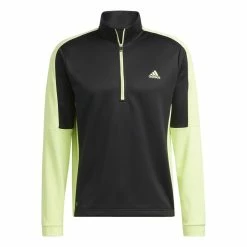 Adidas Mens Colour Block Quarter Zip Pullover