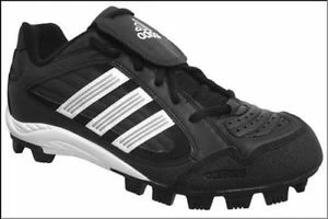 New Adidas Triple Star 6 Low J Baseball Shoes Molded Cleats Black/White Kids 6