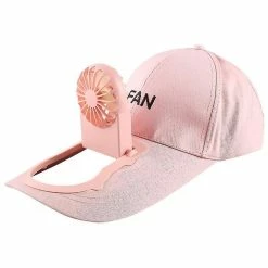 Unbranded White Usb Charging Baseball Cap Golf Hat Adjustable Hat For Outdoor Camping Travel Fa1052