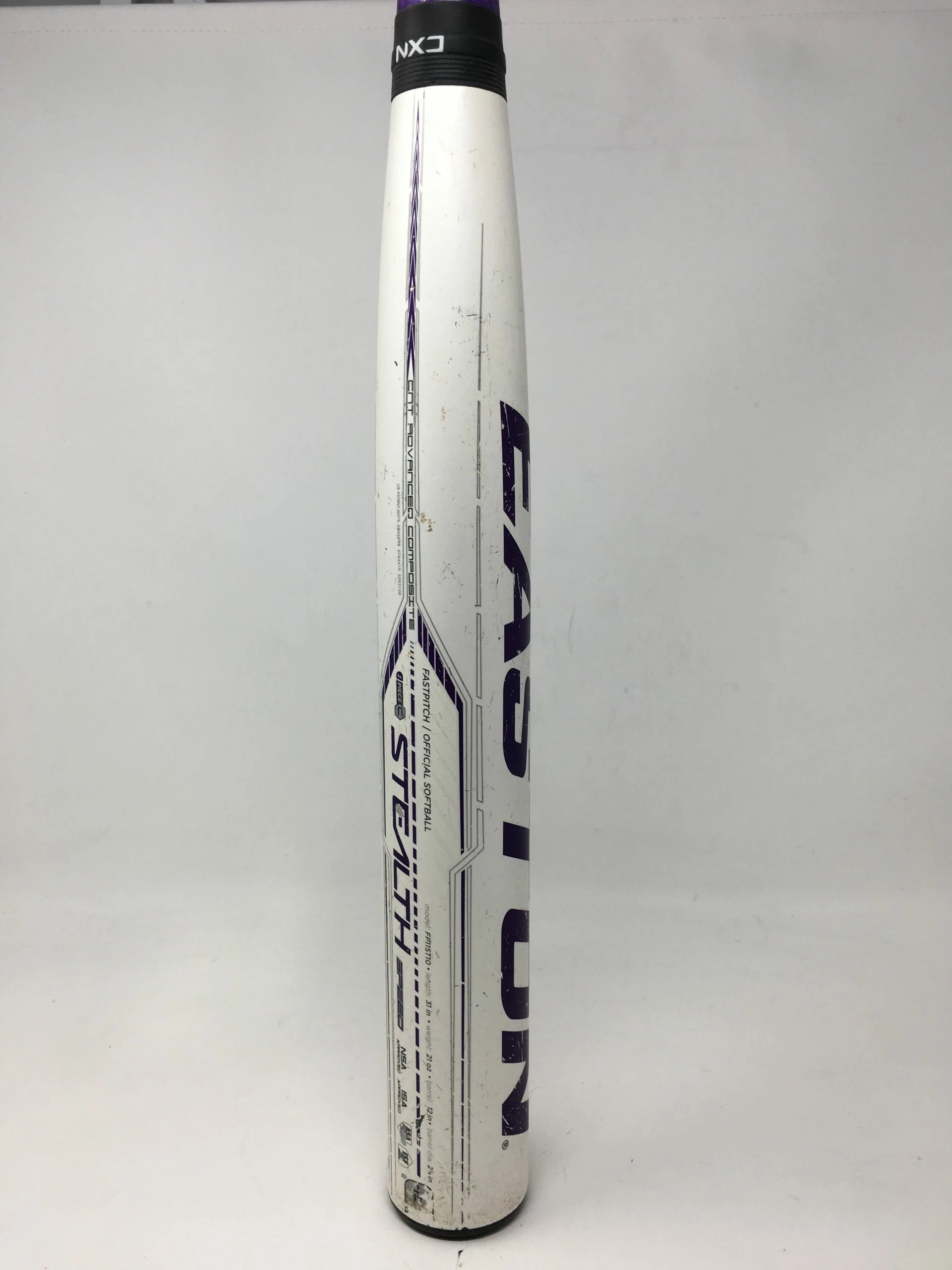 Used Easton Stealth Speed 31/21 FP11ST10 Fastpitch Softball Bat White/Purple