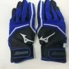 Used Mizuno Covert Batting Gloves Womens Medium Black/Royal Fastpitch Softball