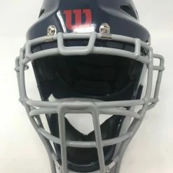 New Wilson Catcher's Helmet Youth Navy/Gray Baseball/Softball 6 3/8-7 1/8