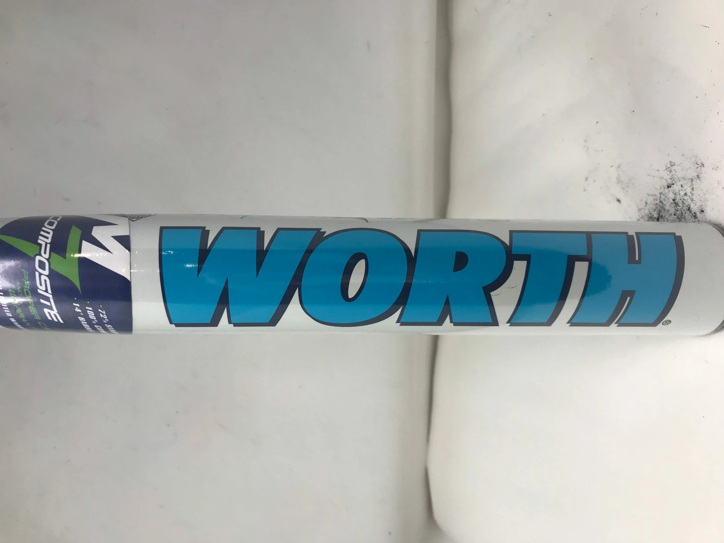 New Other Worth Mayhem 32/22 M75FP Fastpitch Softball Bat White/Blue 2 1/4" Barrel - Image 2