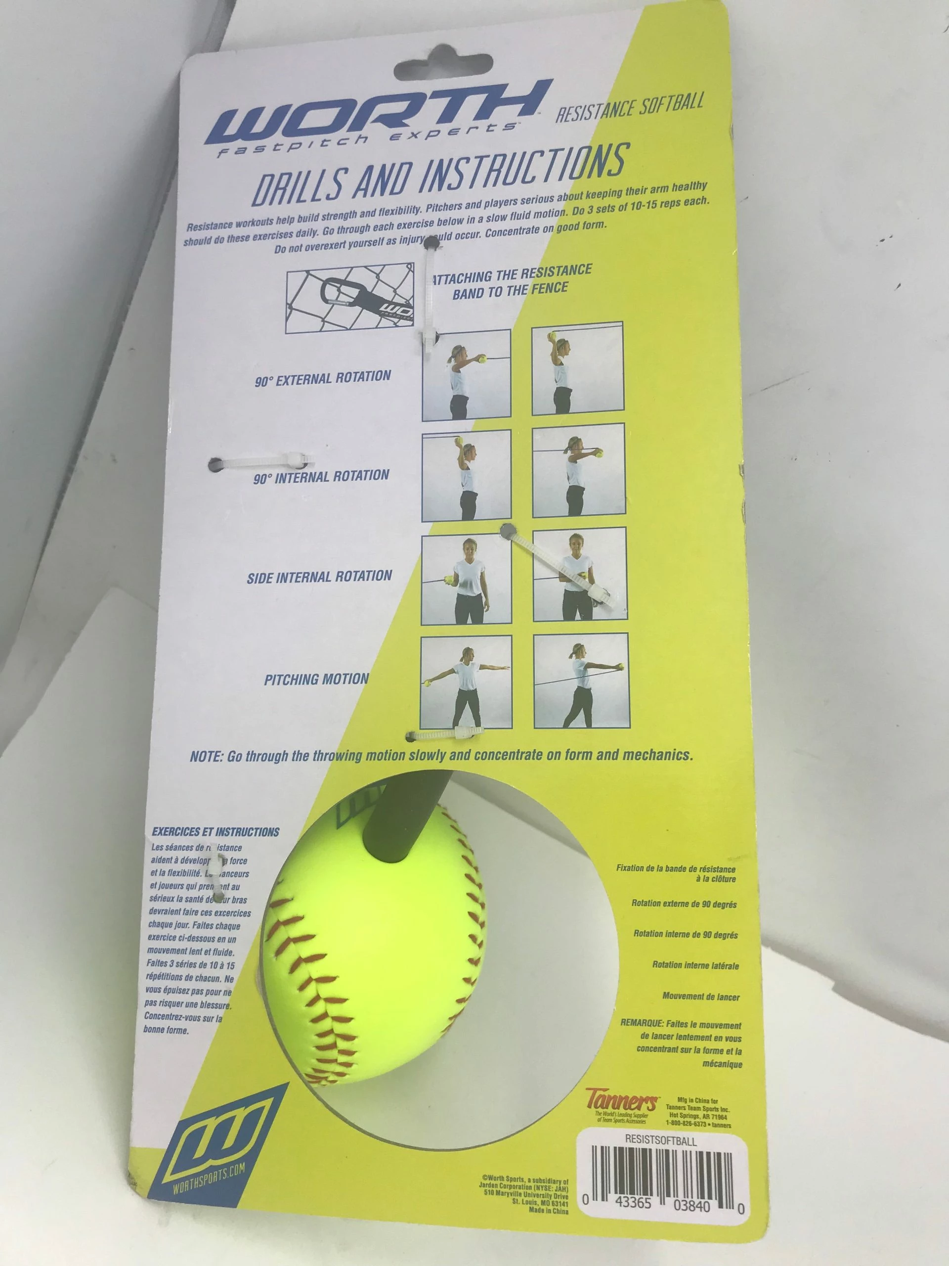 New Worth Fasrpitch Experts Resistance Softball Trainer 12 Inch Green/Red - Image 2