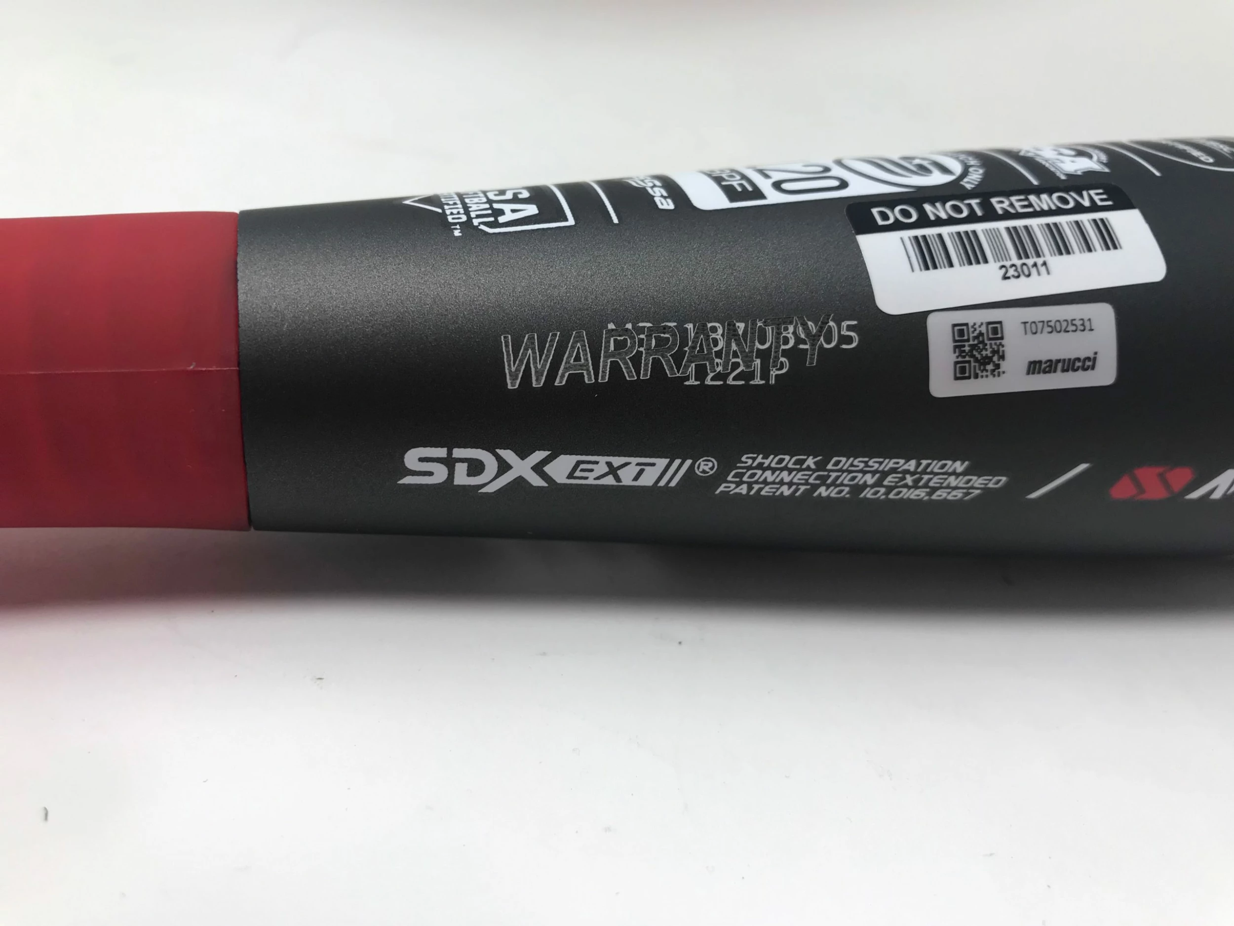 Used Warranty Marucci ECHO Composite Fastpitch Bat, 2 1/4" Barrel 33/23 Black/Red - Image 2