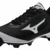 New Mizuno Men's Advanced Blaze Elite 5 Low Baseball Cleat 6 Shoes Black/White