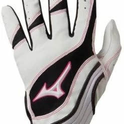 New Mizuno Girl's Large Finch Premier G3 Softball Batting Glove White/Pink