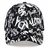 Qian 2020 Letters Graffiti Printed Baseball Cap Fashion Outdoor Cotton Dad Hat Casual Sports Hip-hop Hats Men And Women Wild Caps