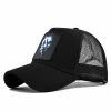 Qian Men's Snapback Caps Summer Breathable Baseball Cap Women Streetwear Patch Embroidery Bones Unisex Hip Hop Hats Male Dropshipping