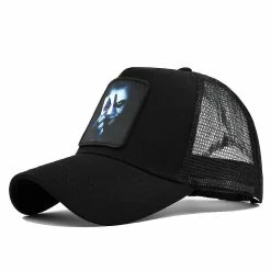 Qian Men's Snapback Caps Summer Breathable Baseball Cap Women Streetwear Patch Embroidery Bones Unisex Hip Hop Hats Male Dropshipping