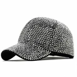 Qian 2022 Women Hats Summer Diamond Baseball Cap Luxury Sunhat Shineparty Ladies Caps Hip Hop Hat Outdoor Rhinestone Beach Hat