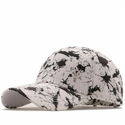 Qian Simple Fashion Women Tie Dye Cap Multicolor Irregular Print Baseball Cap Female Outdoor Streetwear Summer Caps Hats