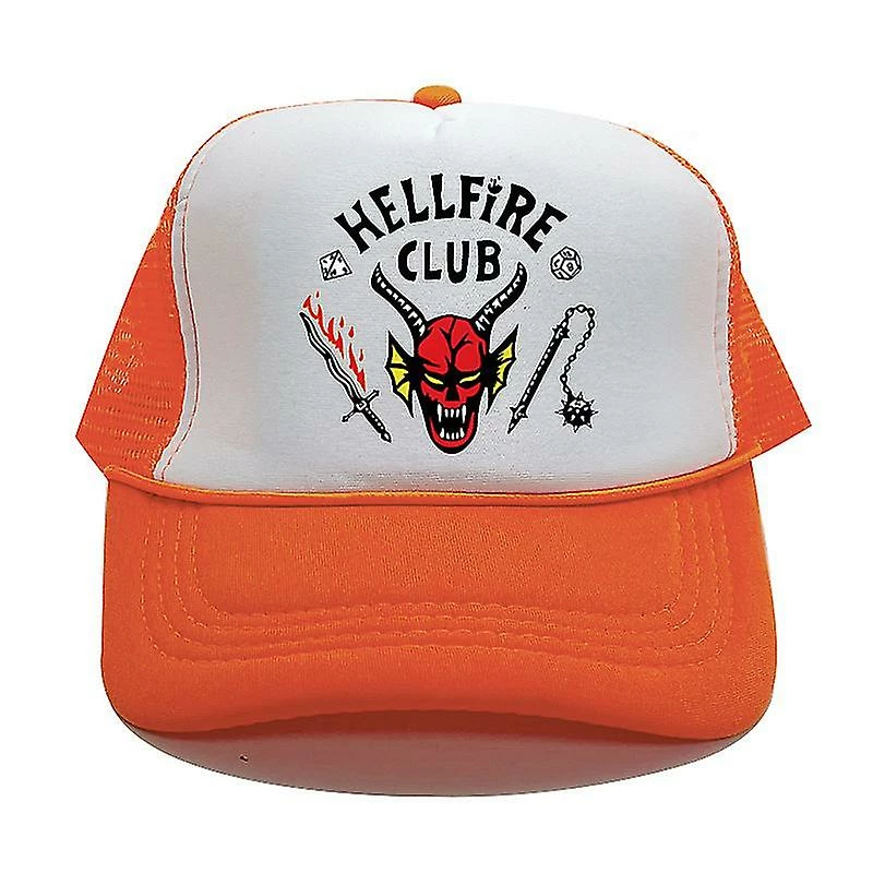 Unbranded Hellfire Club Hats Baseball Cap Orange