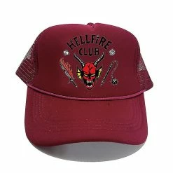 Unbranded Hellfire Club Hats Baseball Cap Rose Red
