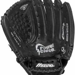 New Mizuno Power Close GPL1209B 12" Fastpitch Softball Glove Black/Silver RHT