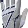 New Mizuno F-257 Women's Softball Batting Glove Large Black/Gray/Navy