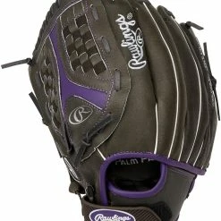 New Rawlings Storm Youth Fastpitch Softball Glove 12 Inch LHT Black/Purple