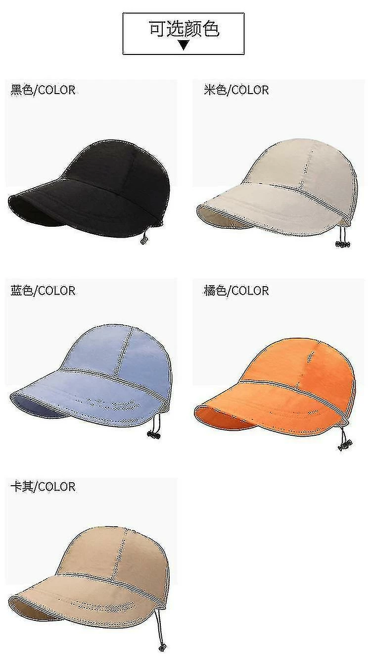 Ceisv Uv Protection Sun Hat Foldable Duck Tongue Hat Plus Long Brim Sun Protection Baseball Cap - Image 5
