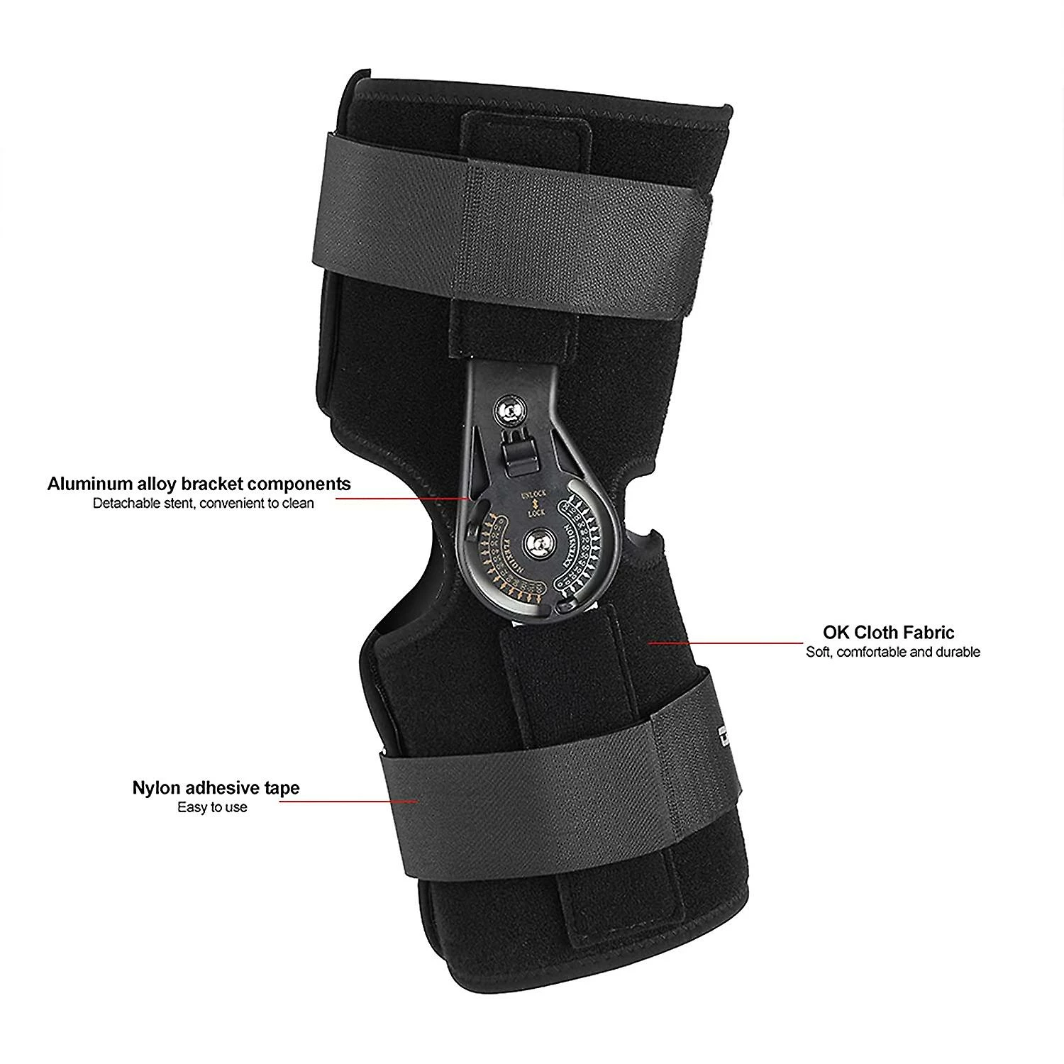 Unbranded Knee Brace, Knee Splint, Adjustable Joint Fixation Knee Brace With Joint Stabilization Fracture Ankle Brace For Orthopedic Ligament Injury, Safety Pro - Image 4