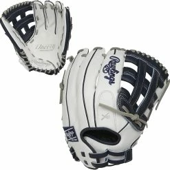 New Rawlings Liberty Advanced 13" RHT RLA130-6N Slowpitch Softball Glove Wht/Nvy