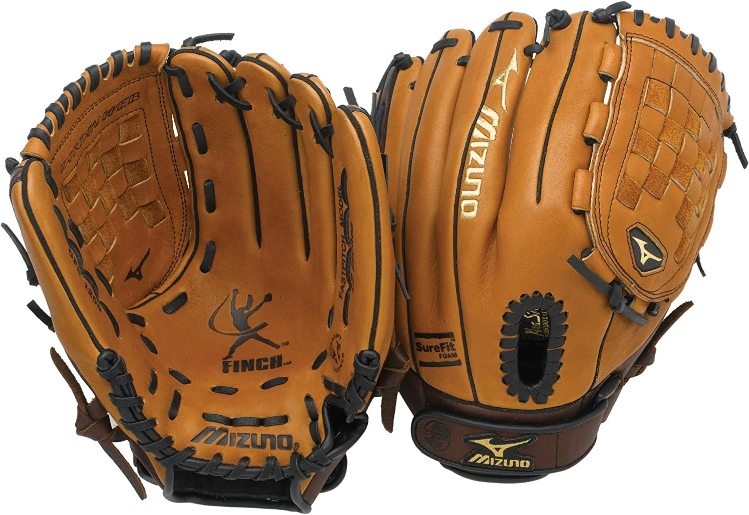 New Mizuno Franchise Series GFN1208 12" Softball Fielding Glove Tan/Brown LHT