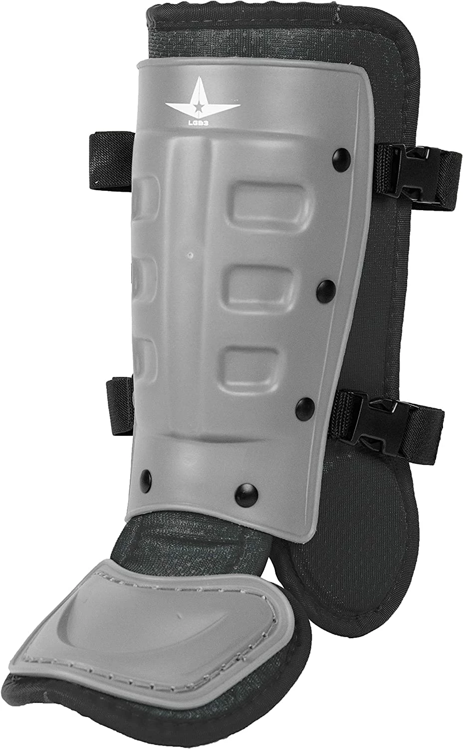 New All-Star Universal Pro Adult Baseball/Softball Ankle Guard Gray/Black