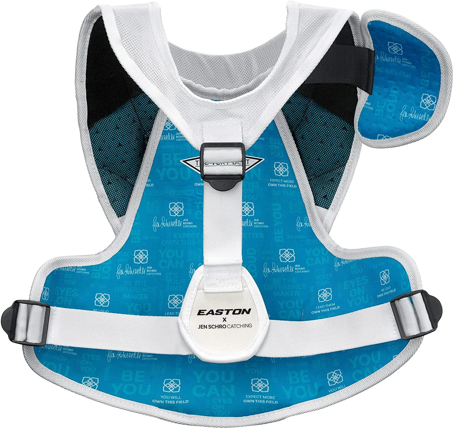 New Easton Jen Schro The Very Beat Softball Catchers Chest Protector 16" Wht/Blk - Image 2