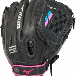 New Mizuno GPP1105F2 Finch Prospect RHT Glove Youth Softball 11" Black/Pink