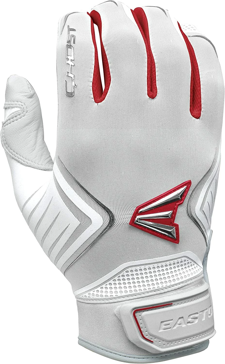 New Easton Ghost Fastpitch Softball Batting Gloves Adult Small Red/White/Gray