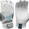 New Easton Ghost Softball Batting Glove Large White/Gold/Charcoal
