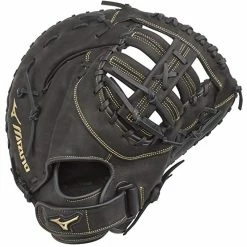 New Mizuno GXF50FP MVP Prime RHT Fastpitch Softball First Base Mitts 13" Blk/Yll