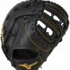 New Mizuno GXF50PB2 MVP Prime Fastpitch Softball First Base Mitts, 12.5" Wht/Blk