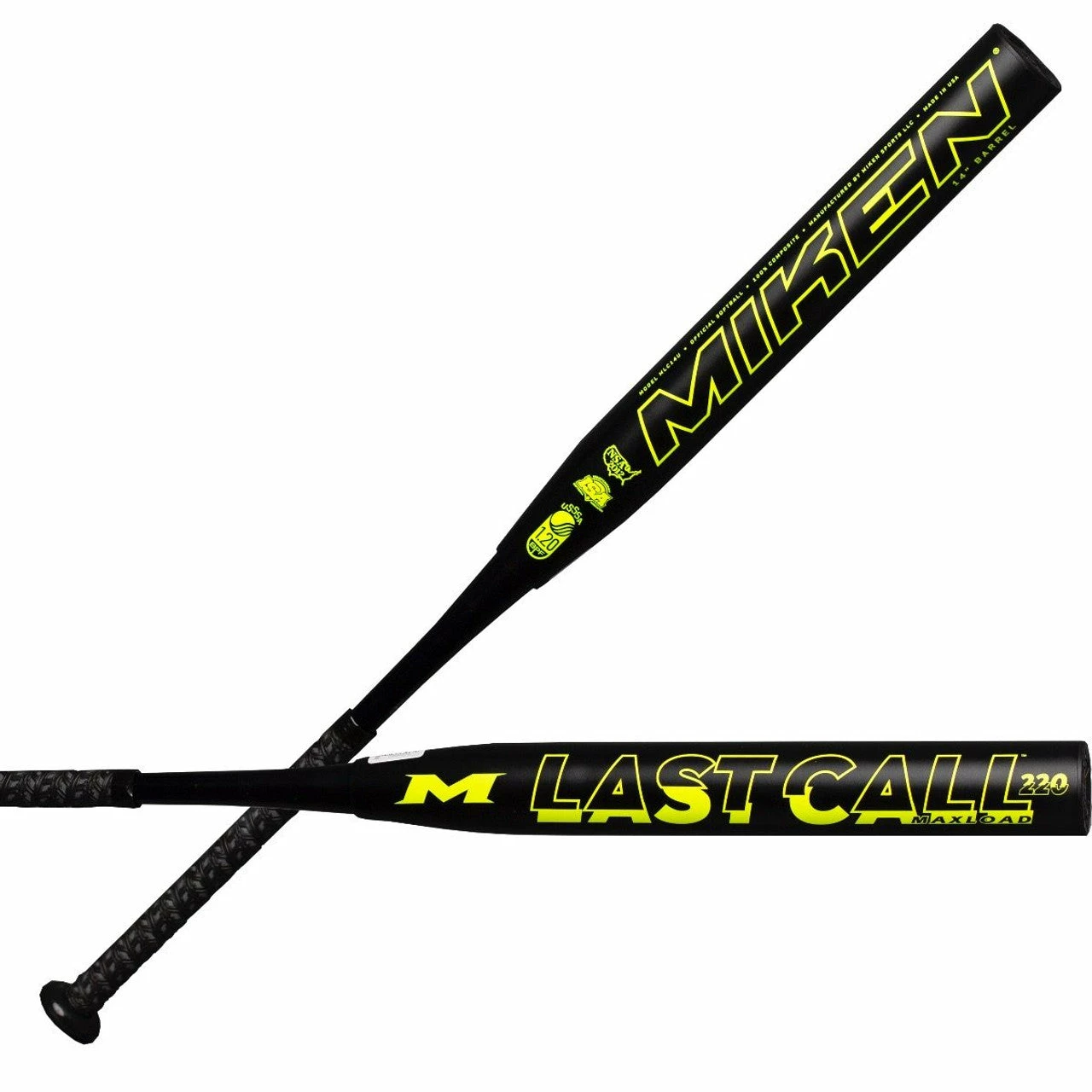 New Miken 2021 Last Call USSSA Maxload Slowpitch Softball Bat 14" Black/Yellow