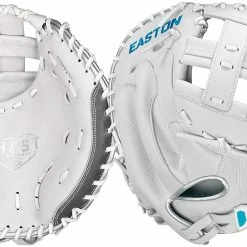 New Easton Ghost Tournament Elite Fastpitch Softball Catcher Mitt 34" RHT White