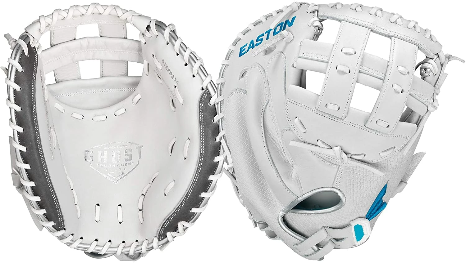 New Easton Ghost Tournament Elite Fastpitch Softball Catcher Mitt 34" RHT White