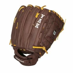 New Wilson Yak WTA1502FP12 12" Fastpitch Softball Glove Brown LHT